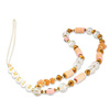 Guess Phone Strap Beads Bohemia - Zawieszka do telefonu 25 cm (Brown) (GUSTBOHP)