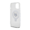 Karl Lagerfeld Ring Stand Choupette Head MagSafe - Etui iPhone 15 (biały) (KLHMP15SHMRSCHH)