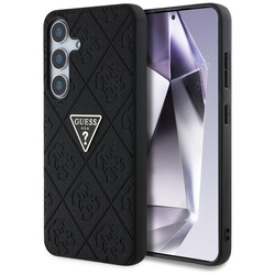 Guess Hot Stamp 4G Pattern Triangle Metal Logo - Etui do Samsung Galaxy S25 (czarny) (GUHCS25SPGP4STRK)
