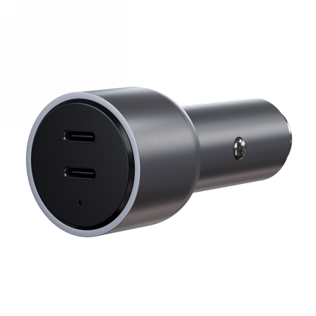 Satechi Dual - ładowarka samochodowa 40W 2x USB-C PD - czarny (ST-U2C40CCM)