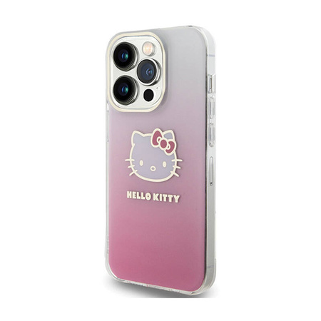 Hello Kitty IML Gradient Electrop Kitty Head - Etui iPhone 15 Pro Max (różowy) (HKHCP15XHDGKEP)