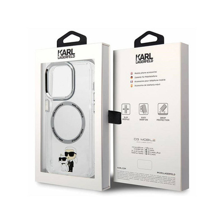 Karl Lagerfeld IML NFT Karl & Choupette MagSafe - Etui iPhone 13 Pro (przezroczysty) (KLHMP13LHNKCIT)