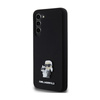 Karl Lagerfeld Silicone Karl & Choupette Metal Pin - Etui Samsung Galaxy S24+ (czarny) (KLHCS24MSMHKCNPK)