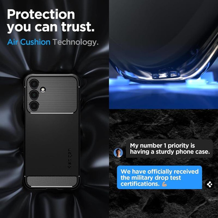 Spigen Rugged Armor - Etui do Samsung Galaxy A25 5G (Czarny) (ACS06831)