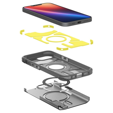 Spigen Tough Armor Mag MagSafe - Etui do iPhone 16e (Frost Black) (ACS09138)