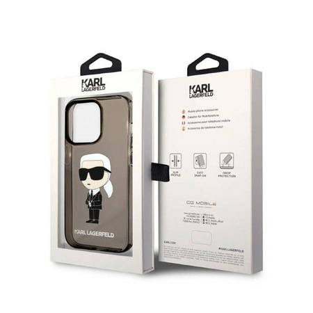 Karl Lagerfeld IML NFT Ikonik - Etui iPhone 14 Pro Max (czarny) (KLHCP14XHNIKTCK)