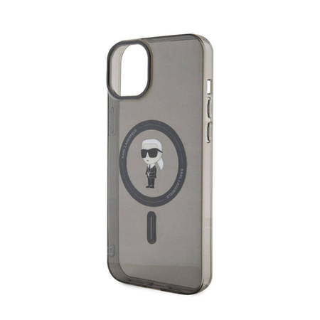 Karl Lagerfeld IML Ikonik MagSafe - Etui iPhone 15 Plus (czarny) (KLHMP15MHFCKNOK)