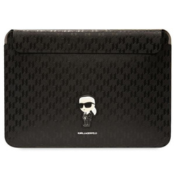 Karl Lagerfeld NFT Saffiano Monogram Ikonik Karl Sleeve - Etui na notebook 14" (Czarny) (KLCS14SAKHPKK)
