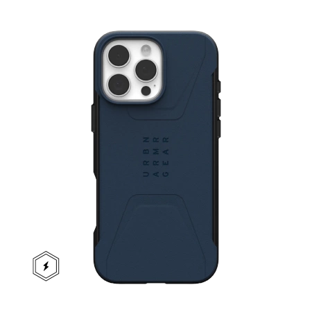 UAG Civilian Magsafe - obudowa ochronna do iPhone 16 Pro kompatybilna z MagSafe - granatowy (114444115555)
