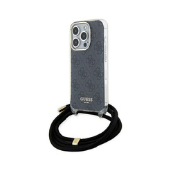 Guess Crossbody Cord 4G Print - Etui iPhone 15 Pro (czarny) (GUHCP15LHC4SEK)