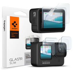 Spigen Glas.TR Slim + Film 2-Set - Zestaw szkieł i folii do GoPro Hero 12 / 11 / 10 / 9 (2 zestawy) (AGL03045)
