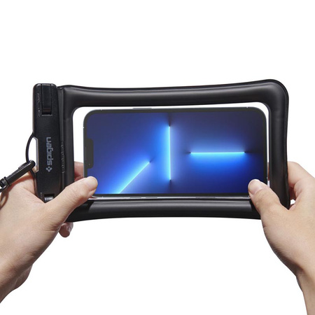 Spigen A610 Universal Waterproof Float Case - Etui do smartfonów do 6.9" (Czarny) (AMP04529)