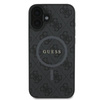 Guess 4G Ring Classic Logo MagSafe - Etui iPhone 16 Plus (czarny) (GUHMP16MG4GFRK)