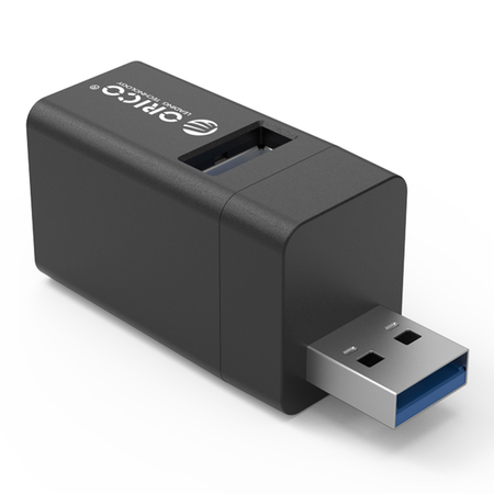 ORICO Mini hub USB 3.0 3 porty bez kabla - czarny (MINI-U32-BK-BP)