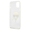 Karl Lagerfeld Karl's Head Glitter - Etui iPhone 13 mini (srebrny) (KLHCP13SKHTUGLS)