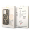 Guess Bundle Pack MagSafe 4G - Zestaw etui + ładowarka MagSafe iPhone 14 Pro Max (brązowy/złoty) (GUBPP14XH4EACSW)