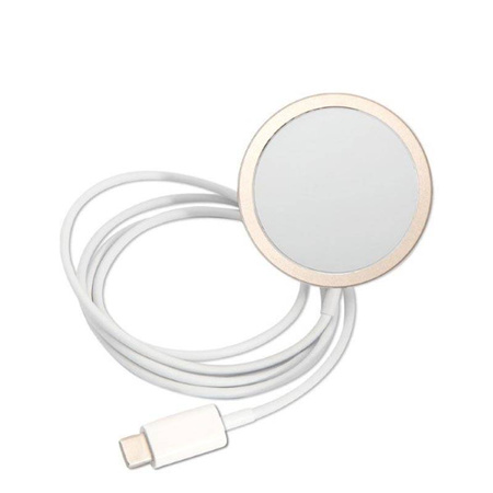 Guess Bundle Pack MagSafe 4G - Zestaw etui + ładowarka MagSafe iPhone 14 (niebieski/złoty) (GUBPP14SH4EACSB)