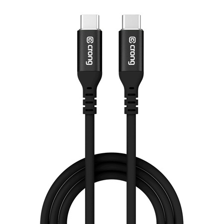 Crong Soft Link - Kabel 100W PD 5A USB-C do USB-C 120cm (czarny) (CRGSL120USCCBLK)