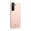 Guess Silicone Script Metal Logo - Etui Samsung Galaxy S23+ (różowy) (GUHCS23MLSLMGPP)