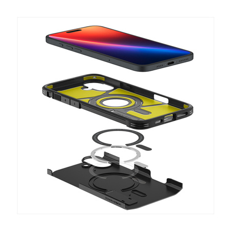 Spigen Tough Armor Mag MagSafe - Etui do iPhone 16 (Czarny) (ACS08216)