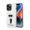 Karl Lagerfeld Silicone NFT Ikonik - Etui iPhone 14 Pro (biały) (KLHCP14LSNIKBCH)