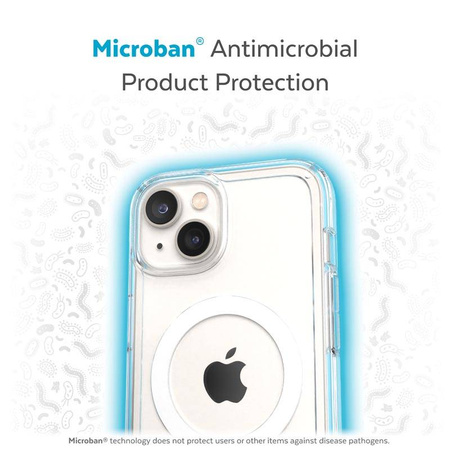 Speck Gemshell + MagSafe - Etui do iPhone 15 Plus / iPhone 14 Plus z powłoką MICROBAN (Clear) (150131-5085)