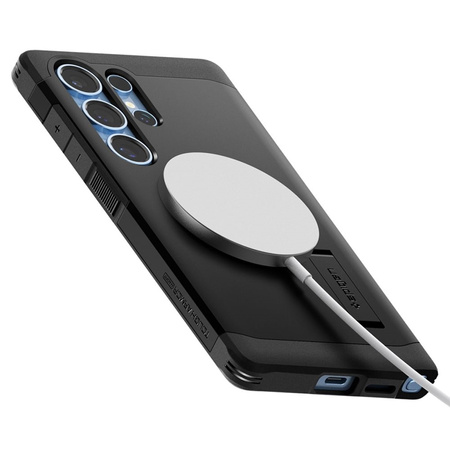 Spigen Tough Armor MagSafe - Etui do Samsung Galaxy S25 Ultra (Czarny) (ACS08964)