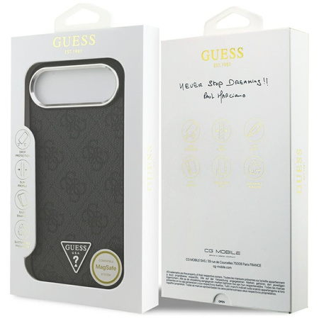 Guess 4G Triangle Logo MagSafe - Etui iPhone Air (czarny) (GUHMP17MP4TSRCMK)