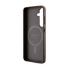Guess 4G Collection Leather Metal Logo MagSafe - Etui Samsung Galaxy S24 (brązowy) (GUHMS24SG4GFRW)