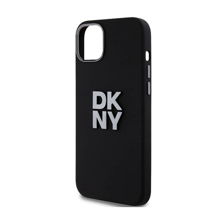 DKNY Liquid Silicone Metal Logo - Etui iPhone 15 / 14 / 13 (czarny) (DKHCP15SSMCBSK)