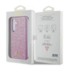 Guess Glitter Flakes Metal Logo Case - Etui Samsung Galaxy S24 (fioletowy) (GUHCS24SHGGSHU)