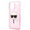 Karl Lagerfeld Karl’s Head Glitter - Etui iPhone 13 Pro Max (różowy) (KLHCP13XKHTUGLP)
