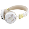 Guess 4G Triangle Round Shape - Bezprzewodowe słuchawki nauszne Bluetooth ENC (biały) (GUBH70E4PTMH)