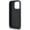 Guess Grained Hot Stamp Peony Triangle Logo MagSafe - Etui do iPhone 16 Pro Max (czarny) (GUHMP16XPGBTMK)