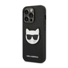 Karl Lagerfeld Saffiano Choupette Head Patch Case - Etui iPhone 14 Pro (czarny) (KLHCP14LSAPCHK)
