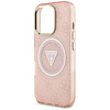 Guess IML Metal Glitter 4G Circle Triangle MagSafe - Etui do iPhone 16 Pro (różowy) (GUHMP16LHG4PRTGP)