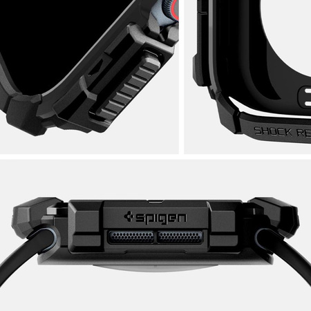 Spigen Rugged Armor - Obudowa do Apple Watch 10 42 mm (Matte Black) (ACS08585)