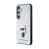 Karl Lagerfeld Fixed Glitter Ikonik Logo Metal Pin - Etui Samsung Galaxy S24 (srebrny) (KLHCS24SGCNPSG)