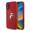 Karl Lagerfeld Silicone Karl & Choupette Ring MagSafe - Etui iPhone 16 Plus (czerwony) (KLHMP16MSCMKCRHR)