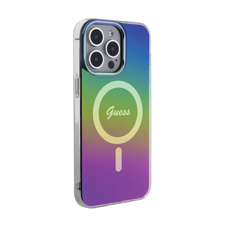 Guess IML Iridescent MagSafe - Etui iPhone 15 Pro Max (kolorowy) (GUHMP15XHITSK)