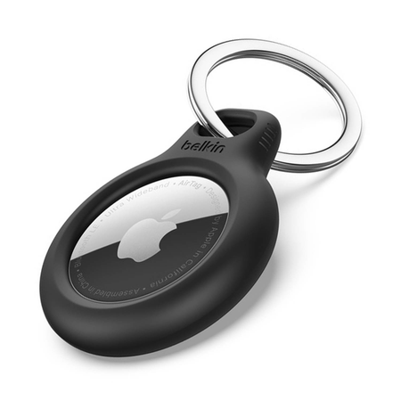 Belkin Etui na AirTag z kółkiem do kluczy, 4 szt., czarne (MSC001BTBK)
