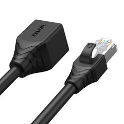 Unitek przedłużacz RJ-45 (8P8C) M-F Cat 6 STP 3 m - Czarny (C1896BK-3M)