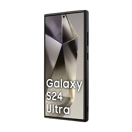 BMW Signature Leather Crossing Lines Pattern - Etui Samsung Galaxy S24 Ultra (czarny) (BMHCS24L23RCGPK)