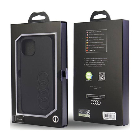 Audi Synthetic Leather - Etui iPhone 14 (Czarny) (AU-TPUPCIP14-TT/D1-BK)
