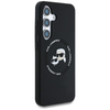 Karl Lagerfeld Silicone Double Heads And Circle MagSafe - Etui Samsung Galaxy S25 (czarny) (KLHMS25SSKCHTCK)