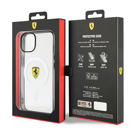 Ferrari Outline Magsafe - Etui iPhone 14 (Przezroczysty) (FEHMP14SURKT)