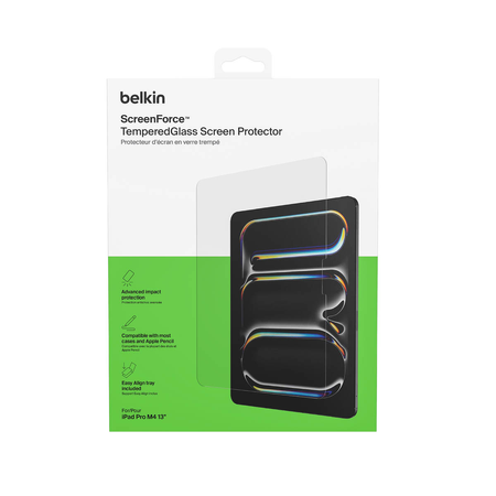 Belkin Szkło na iPad Pro 13'' (M4), TemperedGlass, z aplikatorem (OVI006HQ)