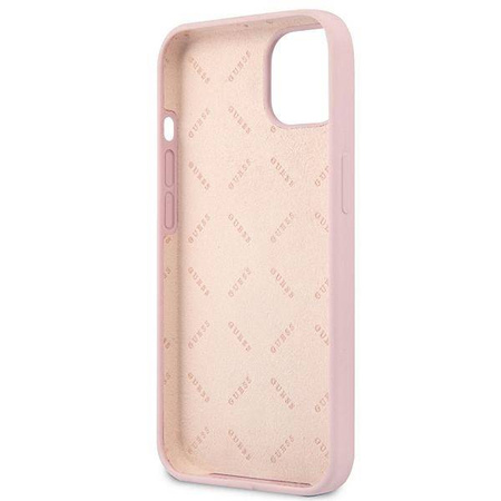 Guess Silicone Triangle Logo - Etui iPhone 13 mini (liliowy) (GUHCP13SSLTGU)