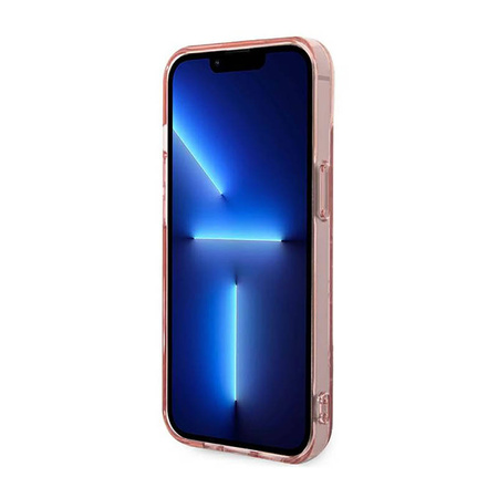 Karl Lagerfeld Mono Vertical Stripe - Etui iPhone 14 Plus (różowy) (KLHCP14MHKLSPCP)