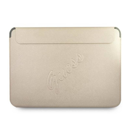 Guess Saffiano Script Computer Sleeve - Etui na notebooka 13" (złoty) (GUCS13PUSASLG)